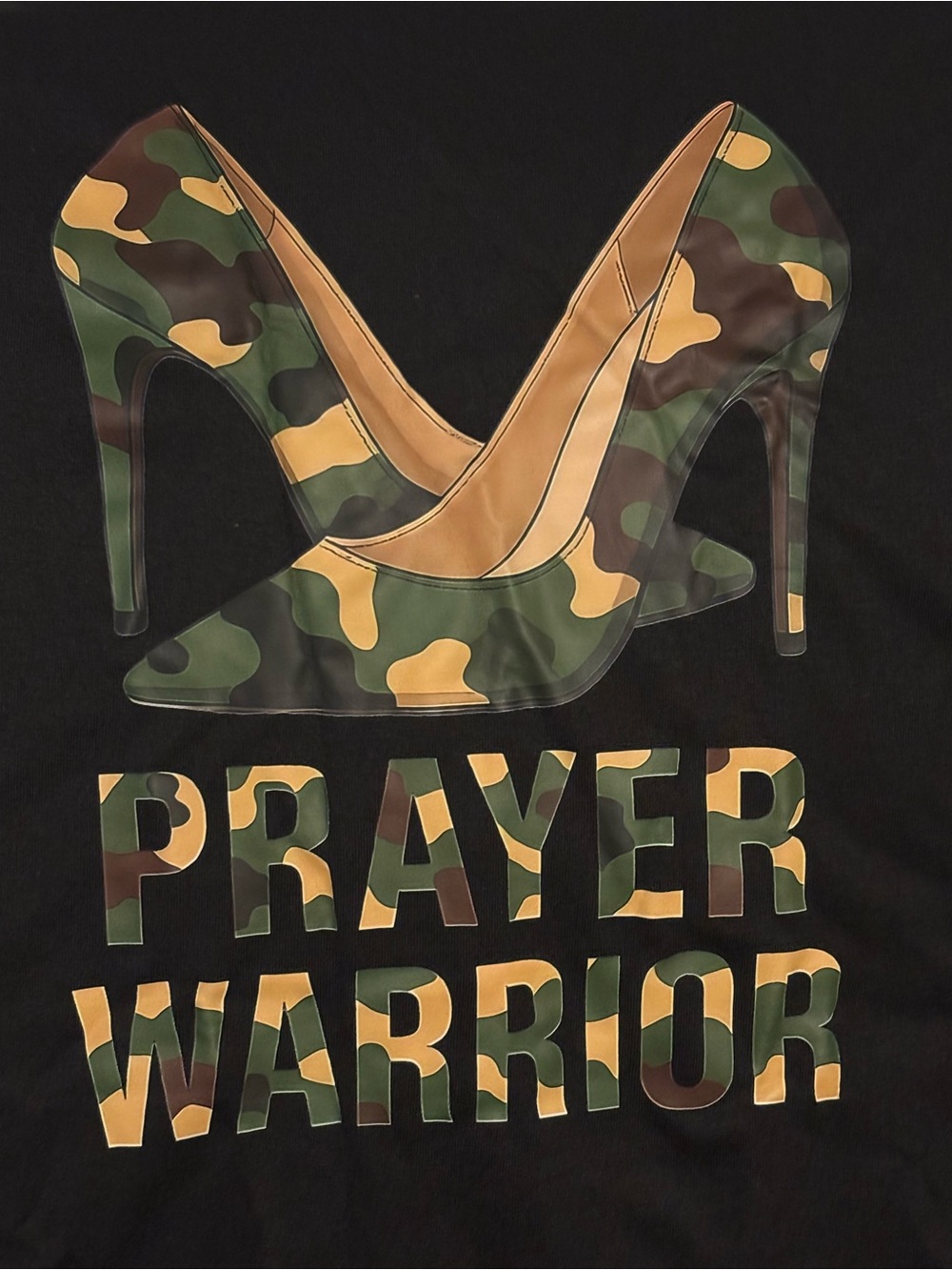Prayer Warrior Camo Graphic Tee - Picture 2 of 4